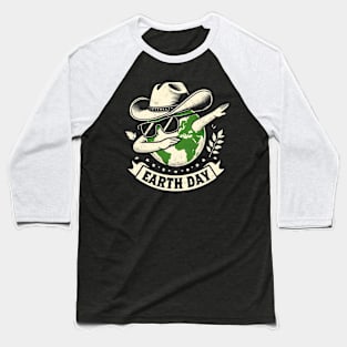 American Cow Boy Style Hat Costume Dabbing Earth Day Baseball T-Shirt